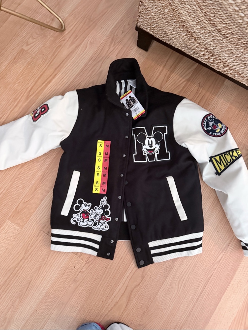 Disney Mickey Varsity Jacket - Black & White